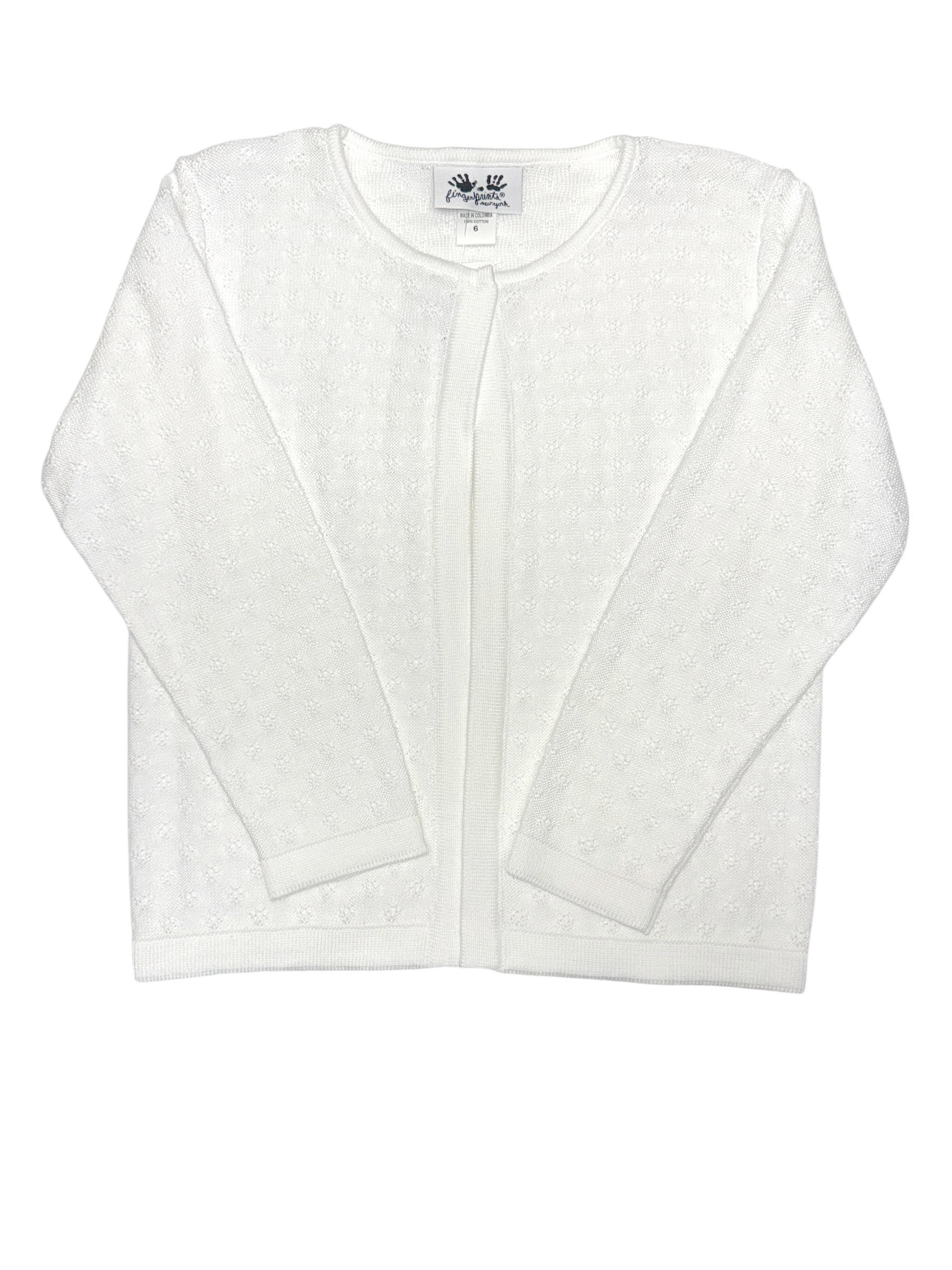 Fingerprints White Pointelle Flyaway 700 5301