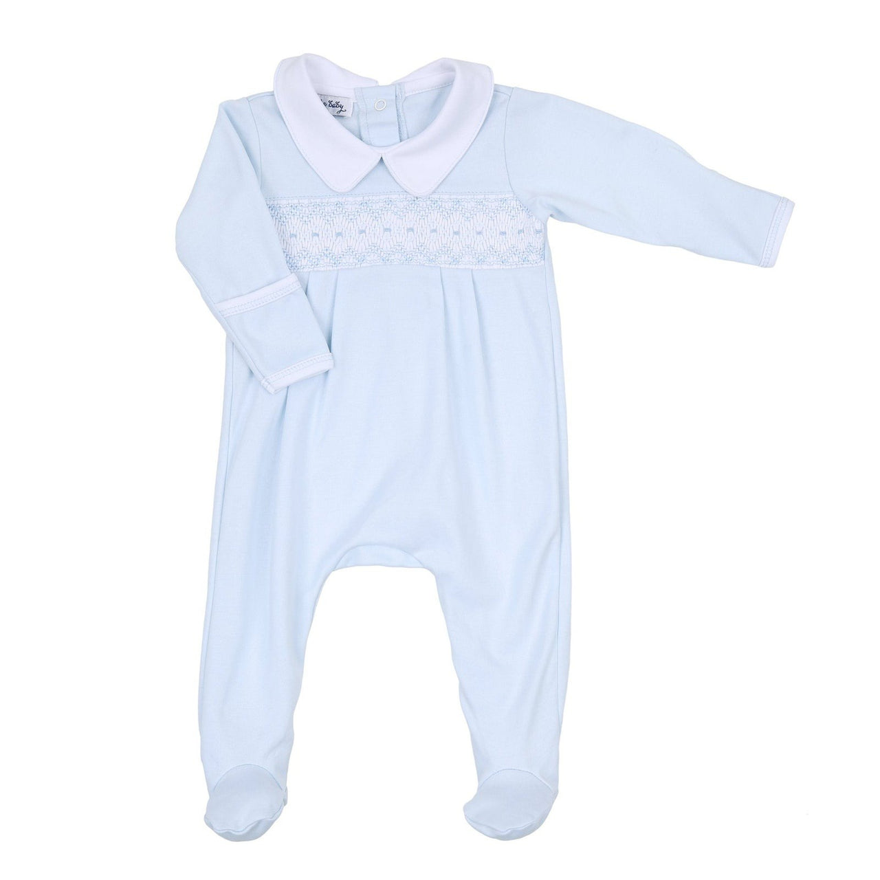 Magnolia Baby Freya and Finn Smocked Collared Footie 5116 6106