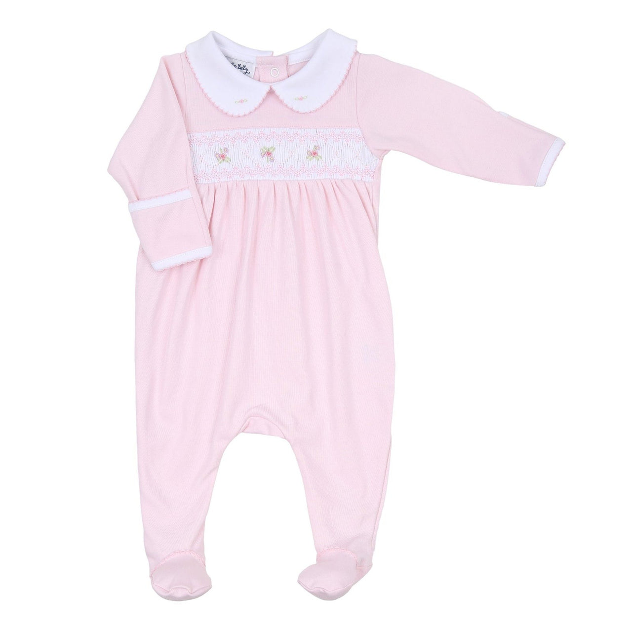 Magnolia Baby Freya and Finn Smocked Collared Footie 5116 6106