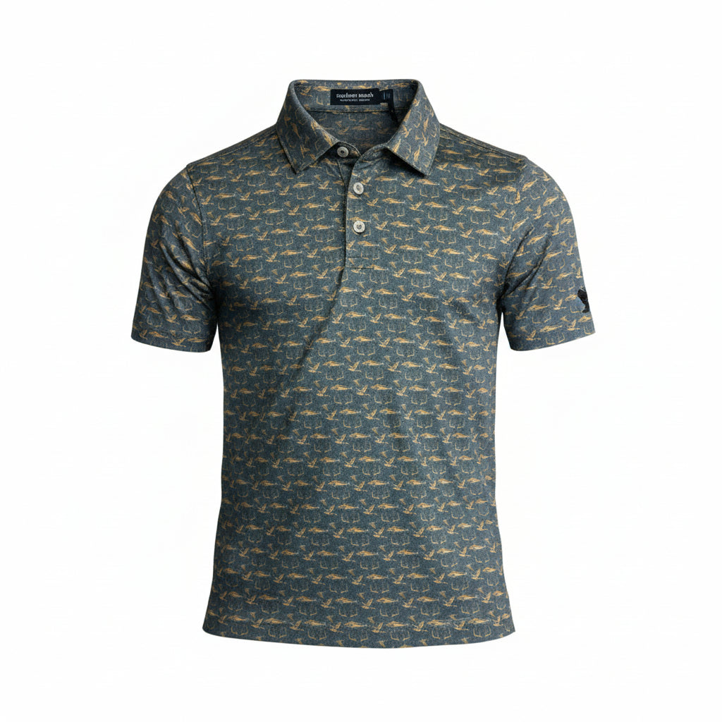 Southern Marsh Youth Flyline Performance Polo Sportsman Paradise Slate YPPDS 5208