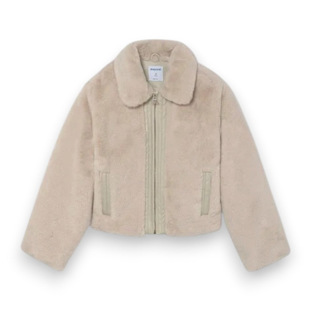 Mayoral Fur Coat Stone 7401 5309