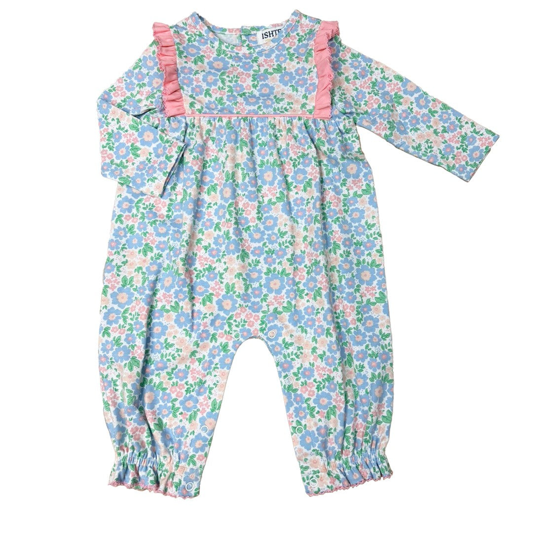 Ishtex Floral Girl's Romper 5F073 5208