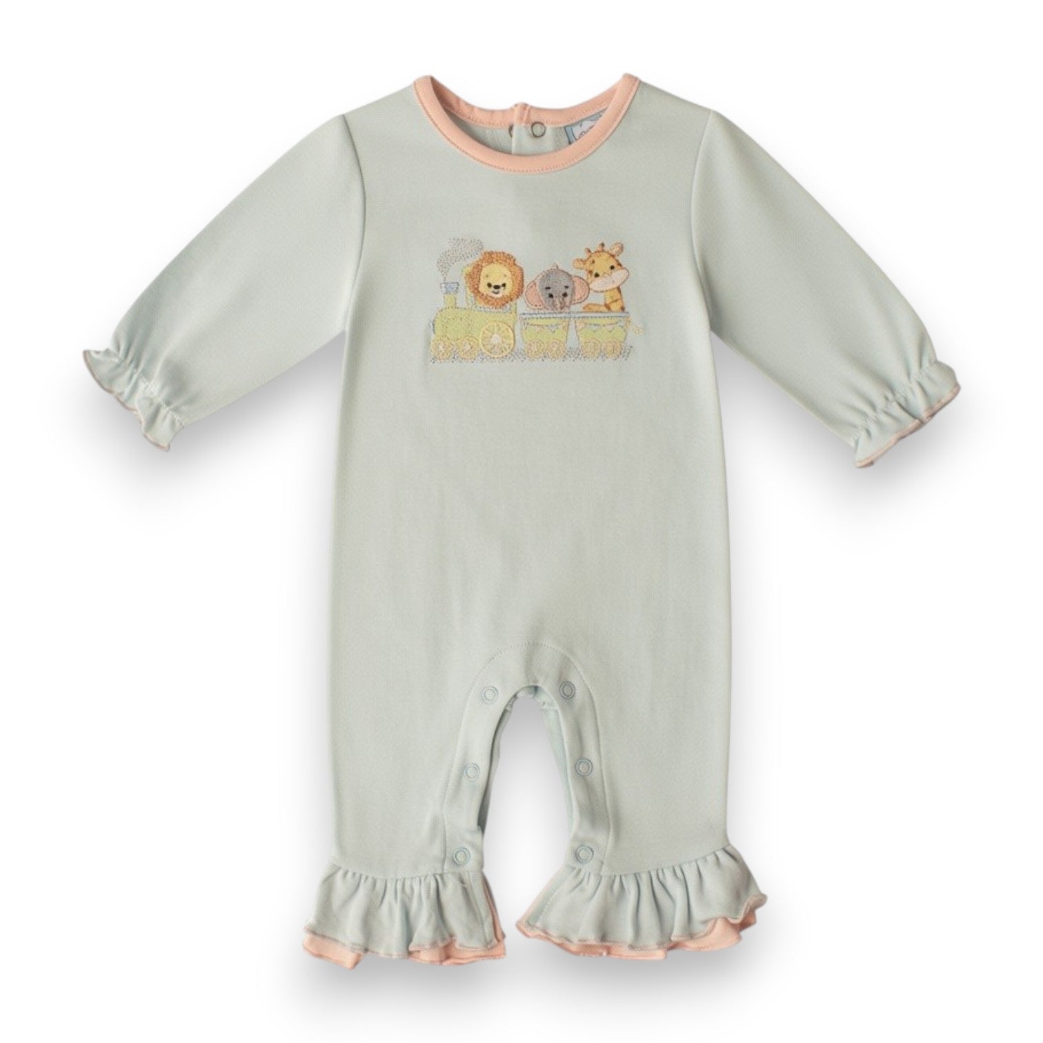 Three Sisters Zoo Train Girls Romper 846 5307
