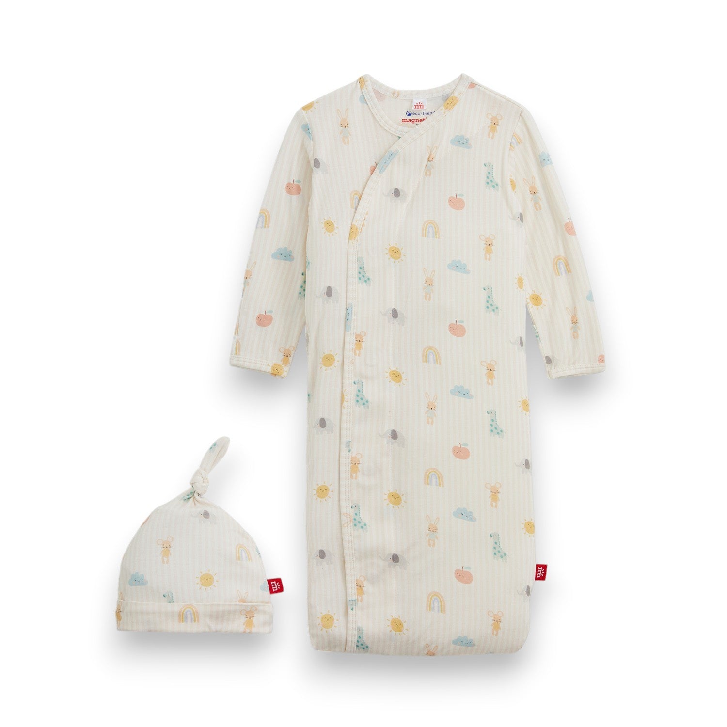 Magnetic Me Lullaby Sky Modal Magnetic Gown & Hat Set NB