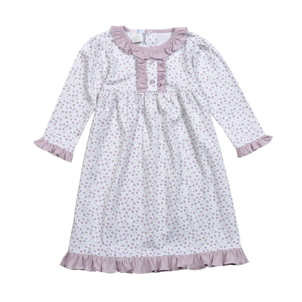 Baby Loren Lyn Purple Floral Pima Night Gown LYN-999 5107