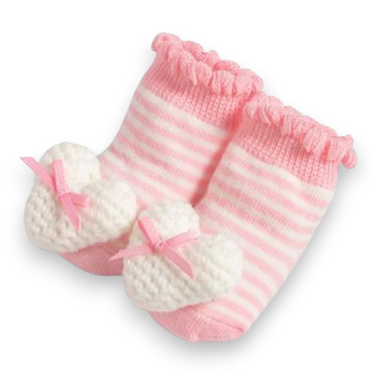 Mud Pie crochet rattle toe socks