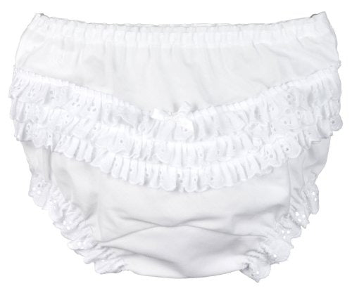 ICM 44 White Panty/Diaper Cover w/ Ruffles