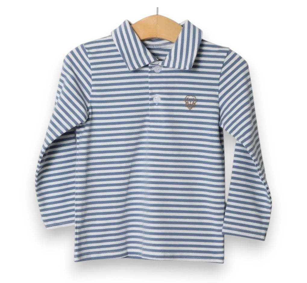Millie Jay Weston LS Shirt - Blue Stripe 642-fw26