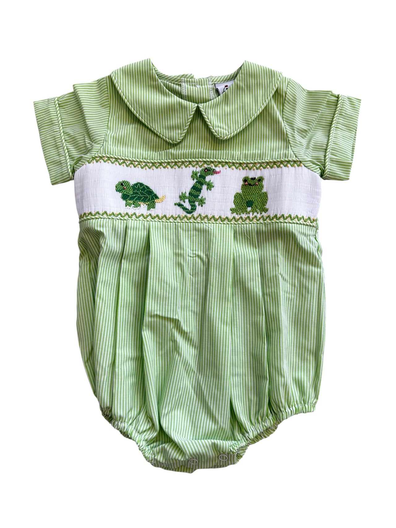 Delaney Boys Smocked Garden Friends Short Bubble DELS25-173 5201