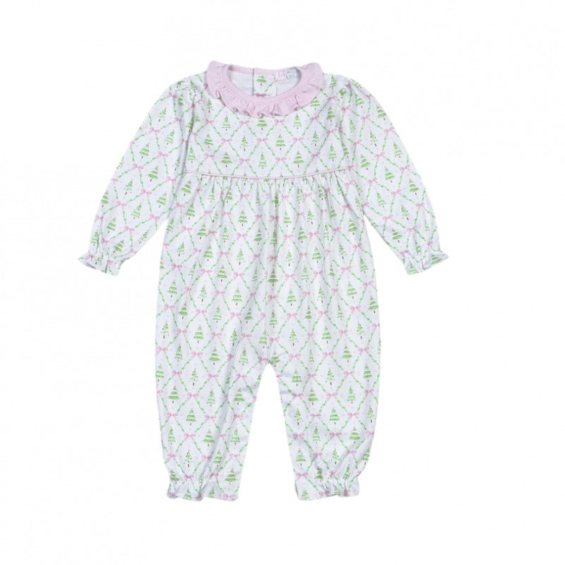Baby Loren Pink Holly Night  Romper Hol-134 5209