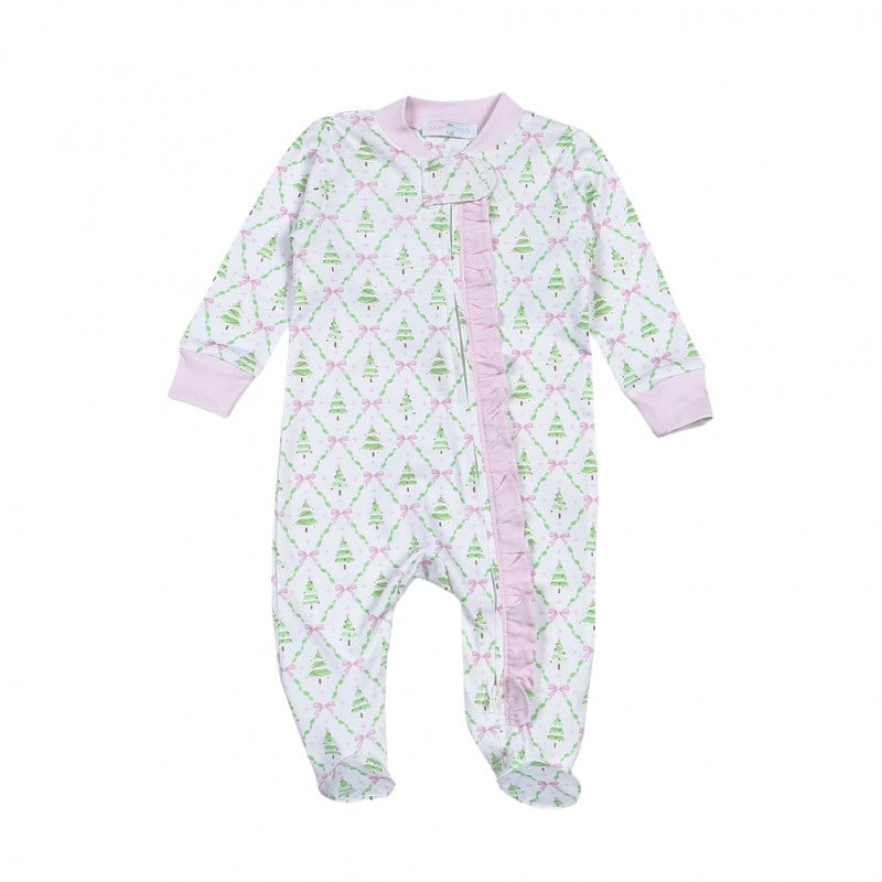 Baby Loren Holly Night Pima Zipper Footie HOL-114 5209