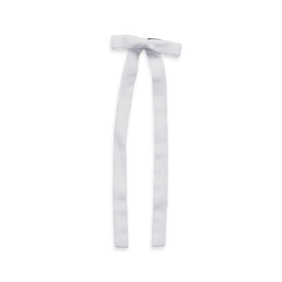 Eva's House Velvet Long Tail Bow Snap Clip 5207