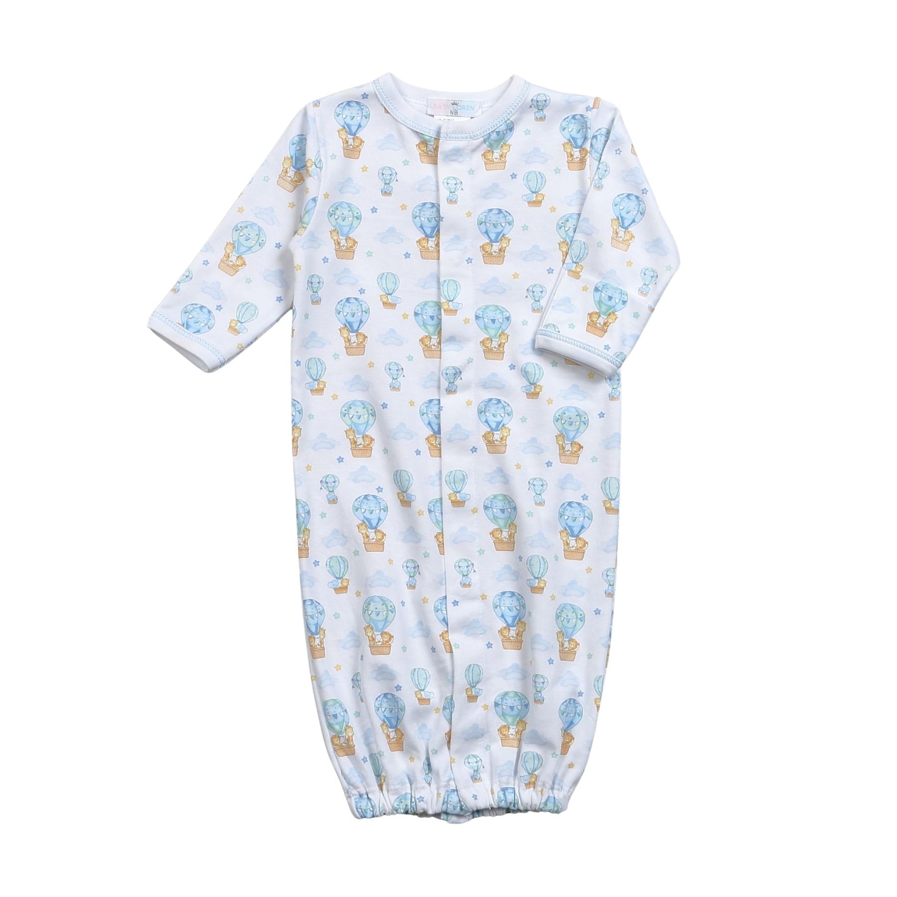 Baby Loren Blue Air Balloons Pima Converter Gown ABA-311 5107