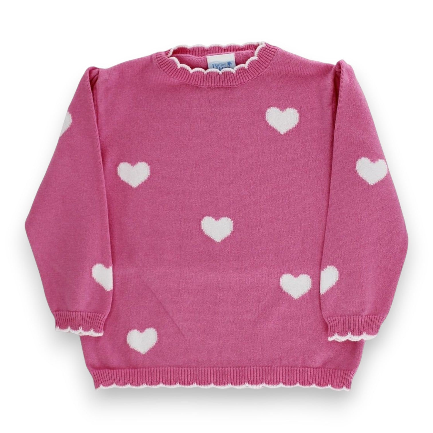 Bailey Boys Crew Neck Sweater Heart Print 460-SWT 5308