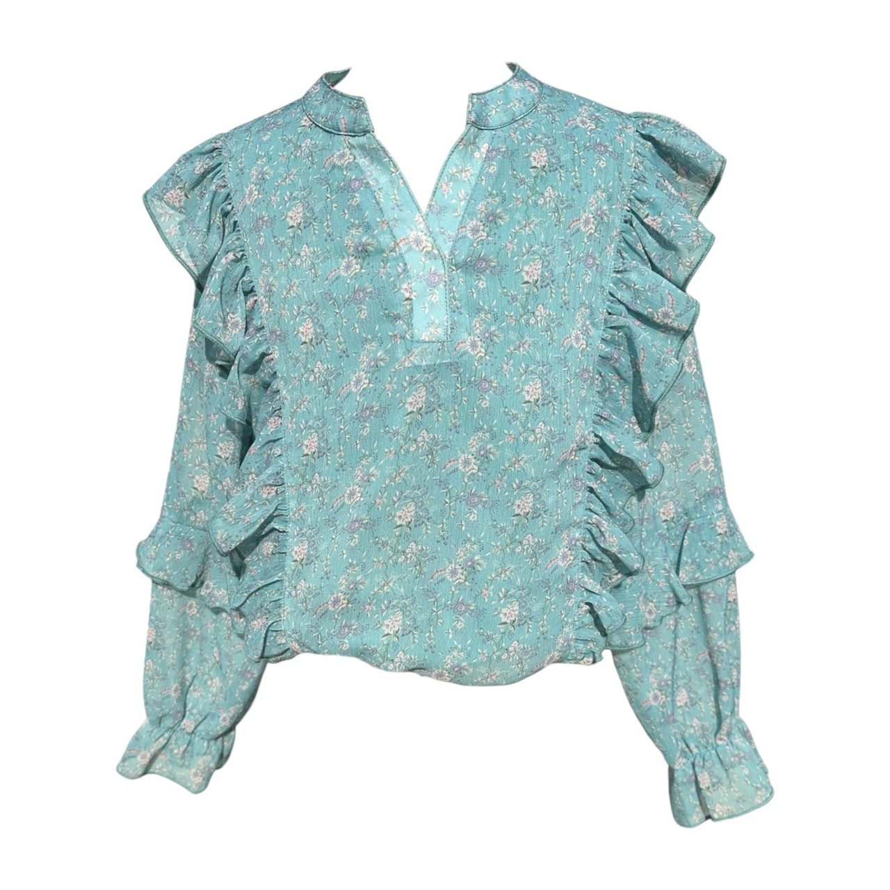 Pleat Katie Top Whimsy Teal 5207