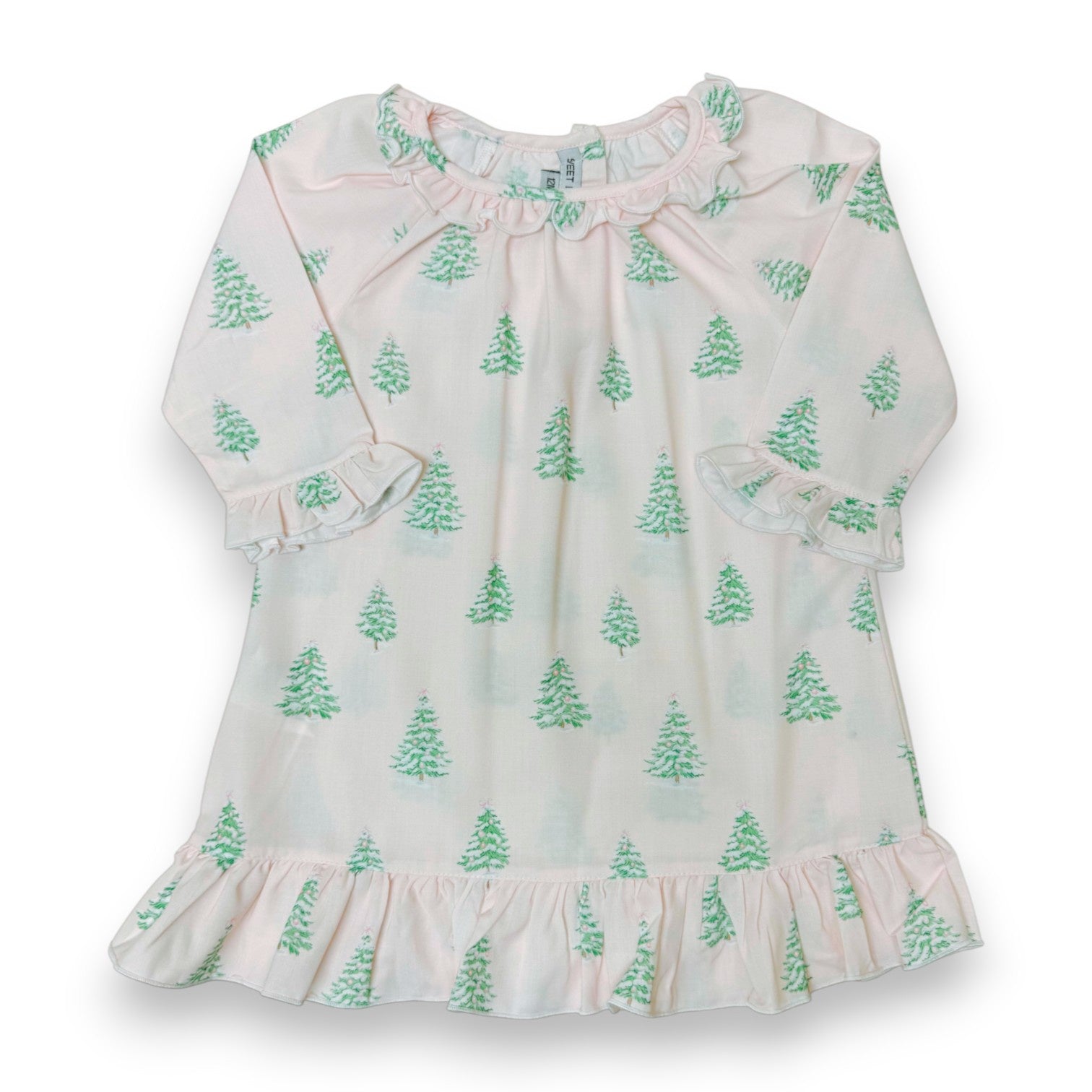 Sweet Dreams Christmas Tree Print Pink Gown GO284 5308