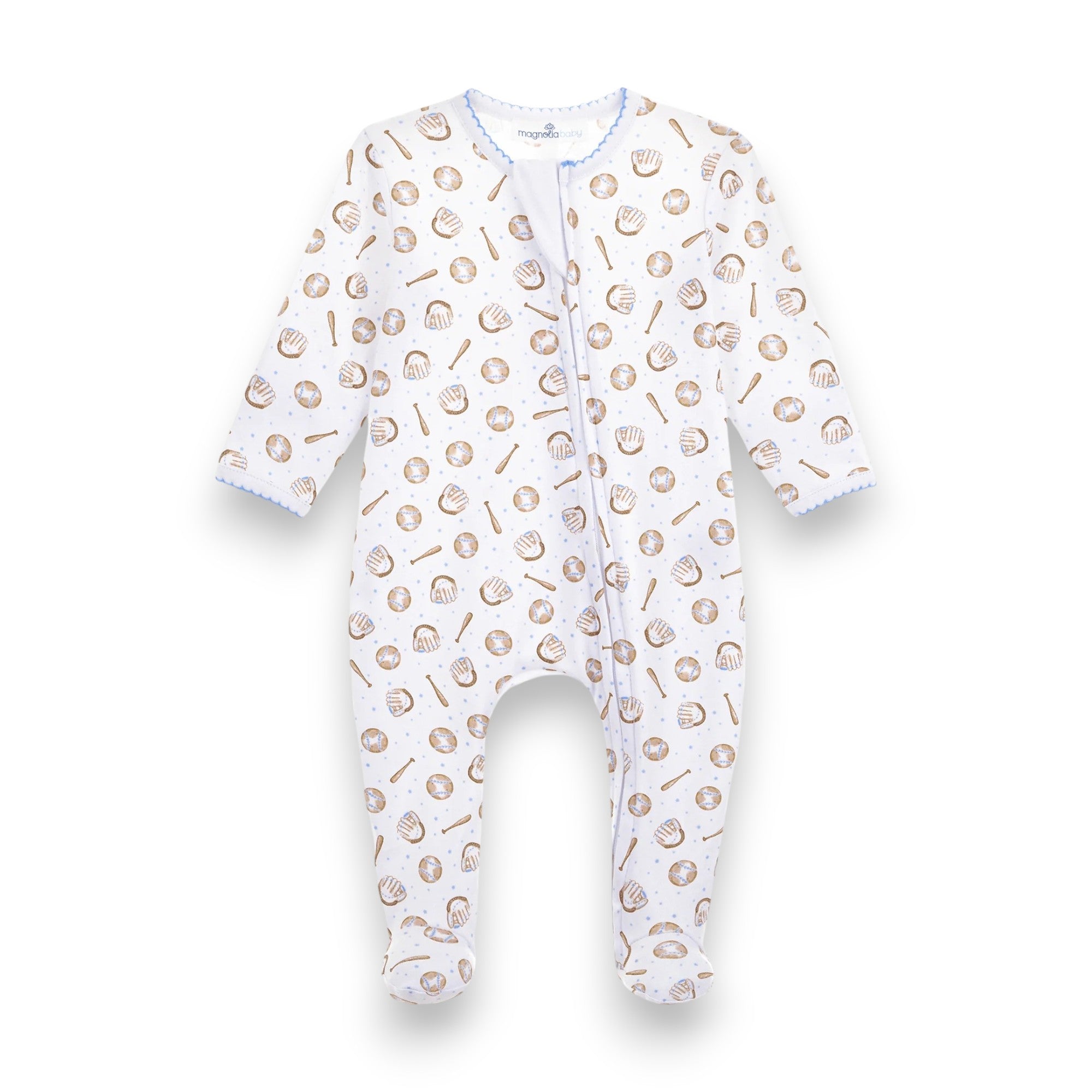 Magnolia Baby Precious Lil' Sluggers Printed Zip Footie 2997-423P
