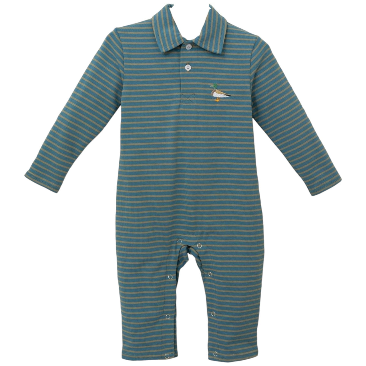Trotter Street Kids Mallard Embroidery Polo Romper TSK-02278 5207