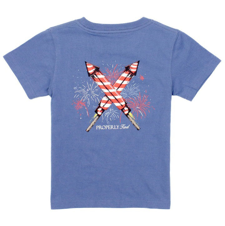 Properly Tied SS Tee Firecracker/Space Blue