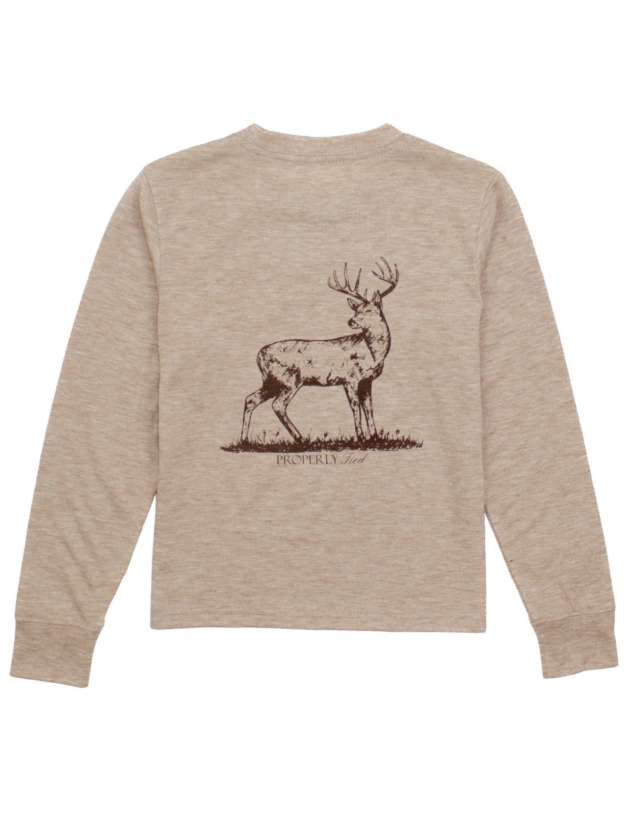 Properly Tied Portland Pocket Tee LS Whitetail Sand 5209