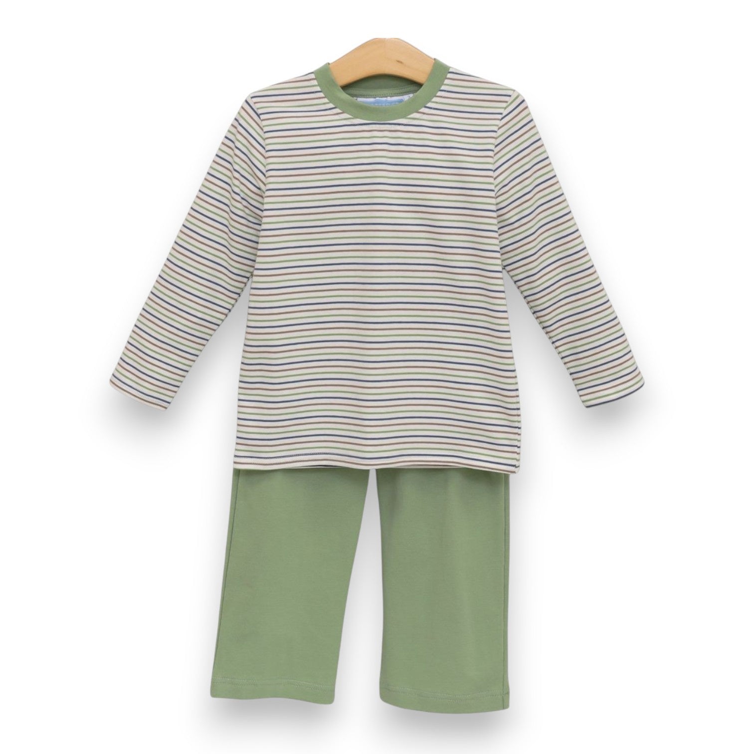 Trotter Street Kids Miller Pant Set Pine Cove Stripe TSK-03138 5307