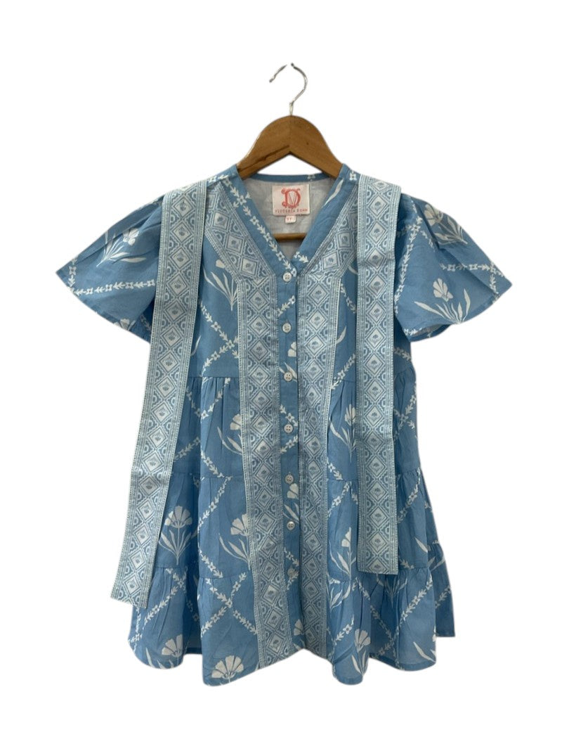 Victoria Dunn Mollie Blouse Periwinkle Bloom 5301