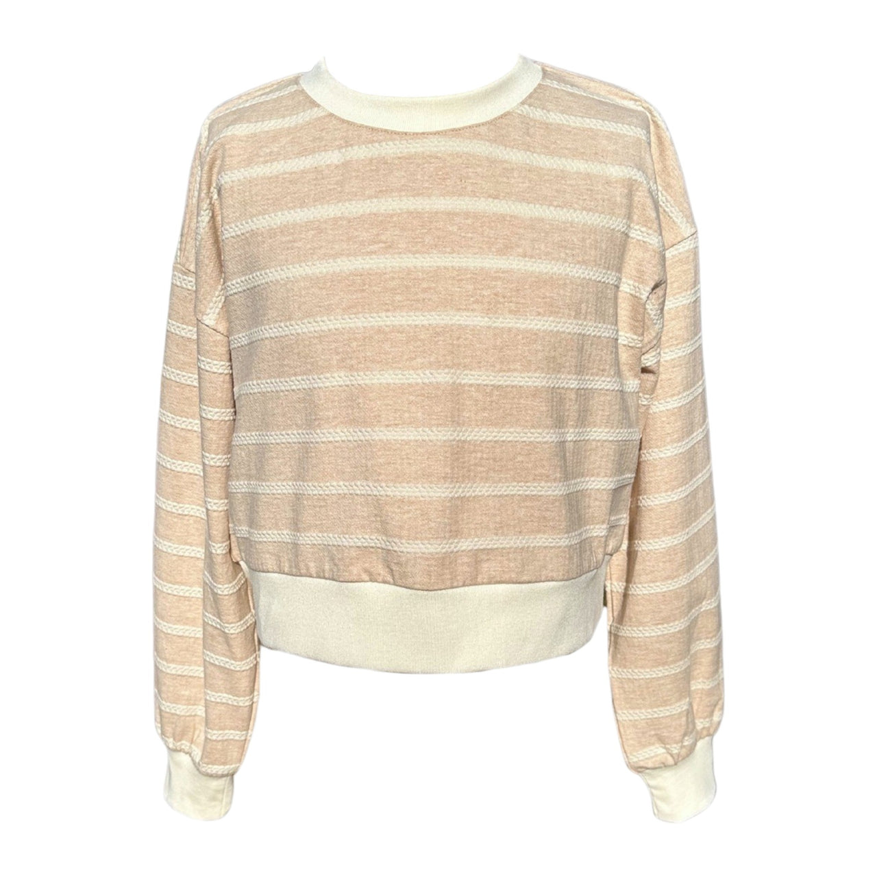 Pleat Natalie Top Almond Stripe 5207
