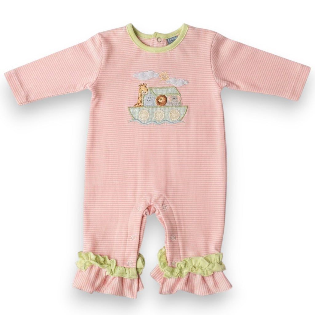 Three Sisters Noah's Ark Girls Romper 838 5307