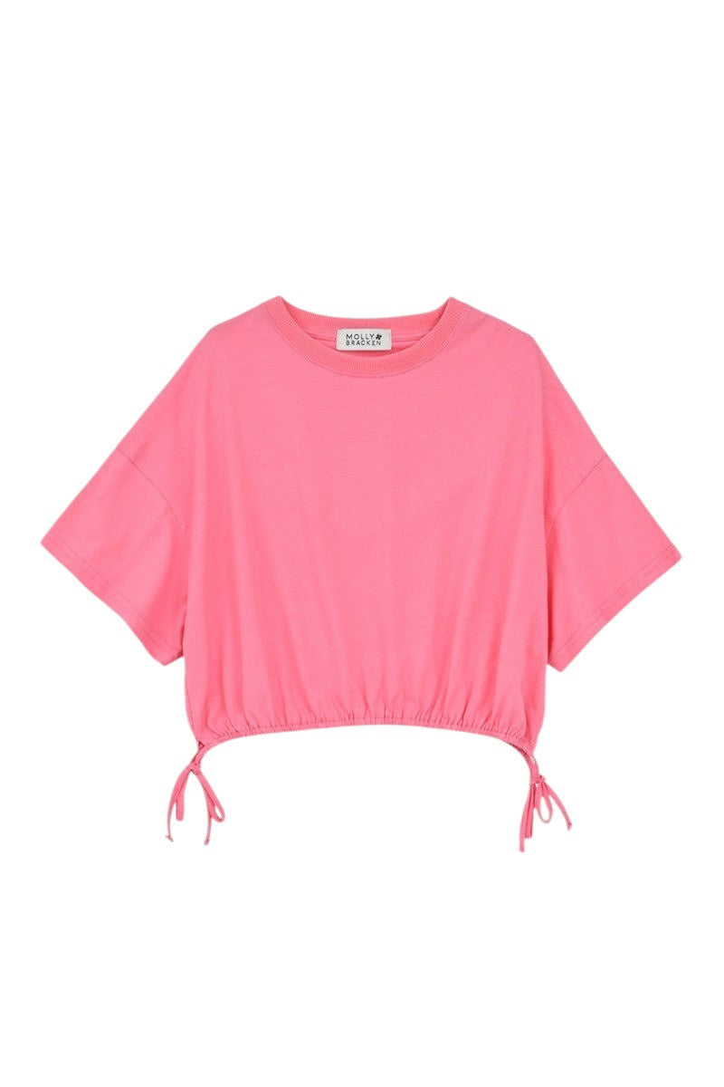 Molly Bracken Pink Girls Knitted Tee MME228DP 5202