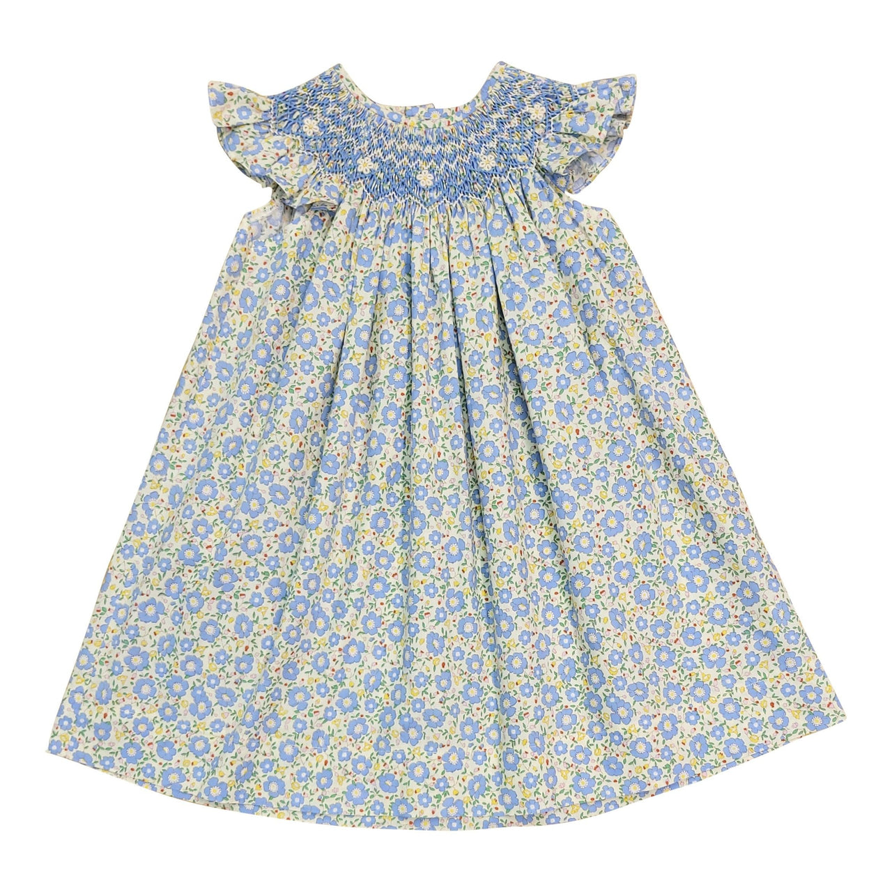 Sweet Dreams Becca Blue/Yellow Floral Smocked Dress NHC171 5202