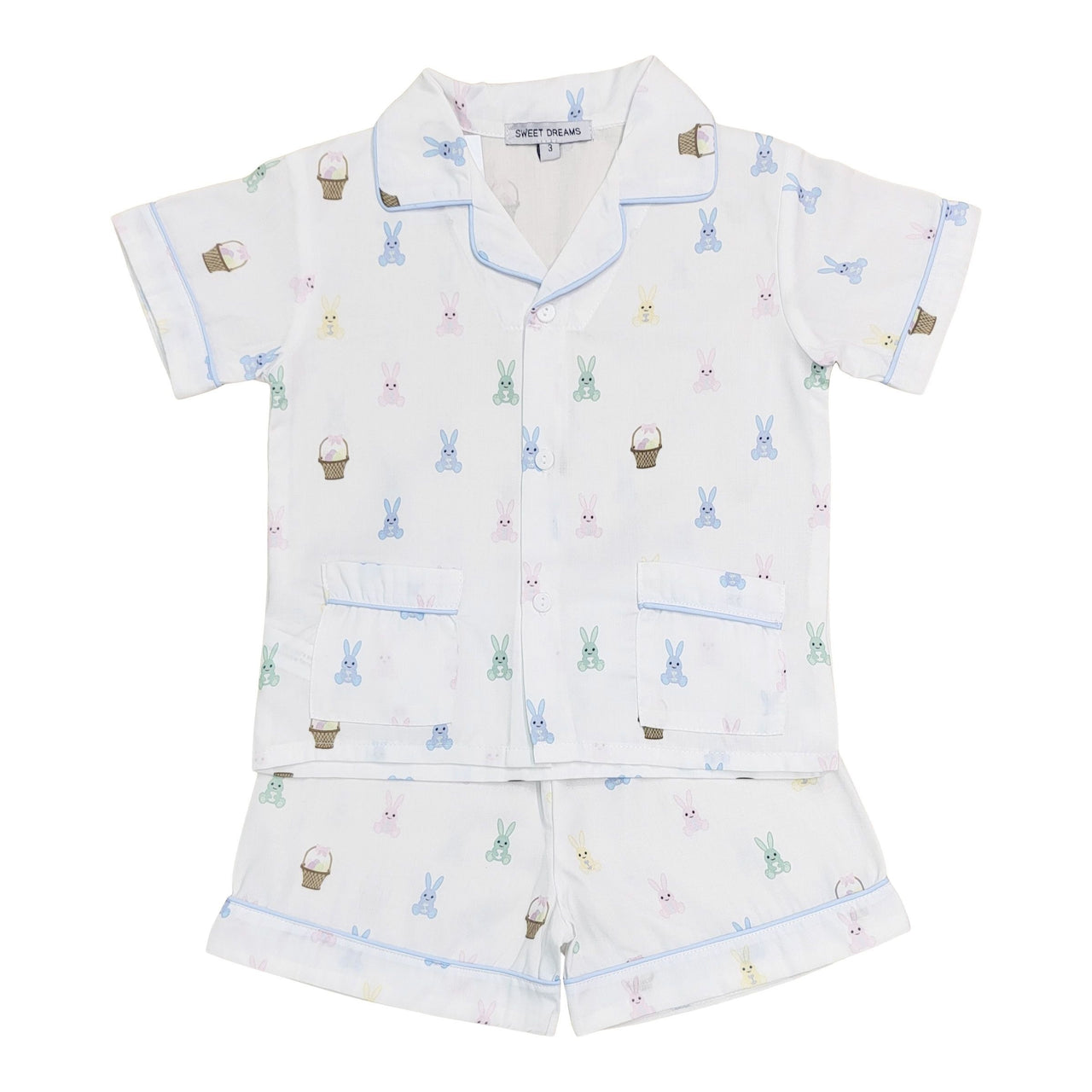 Sweet Dreams Bunny & Basket Print Short Pajamas PJ239 5202