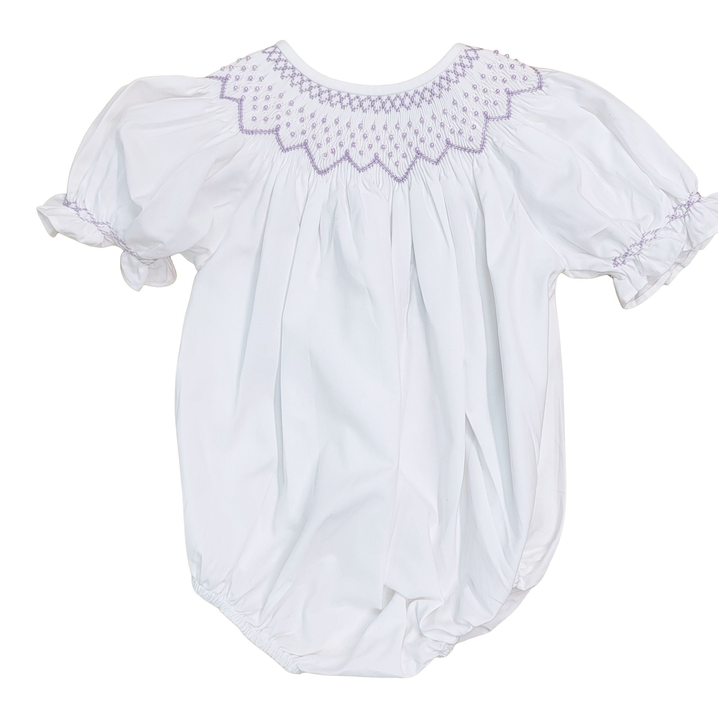Sweet Dreams Cathy Lavender Pearl Smocked White Bubble MT-90L-GB 5202