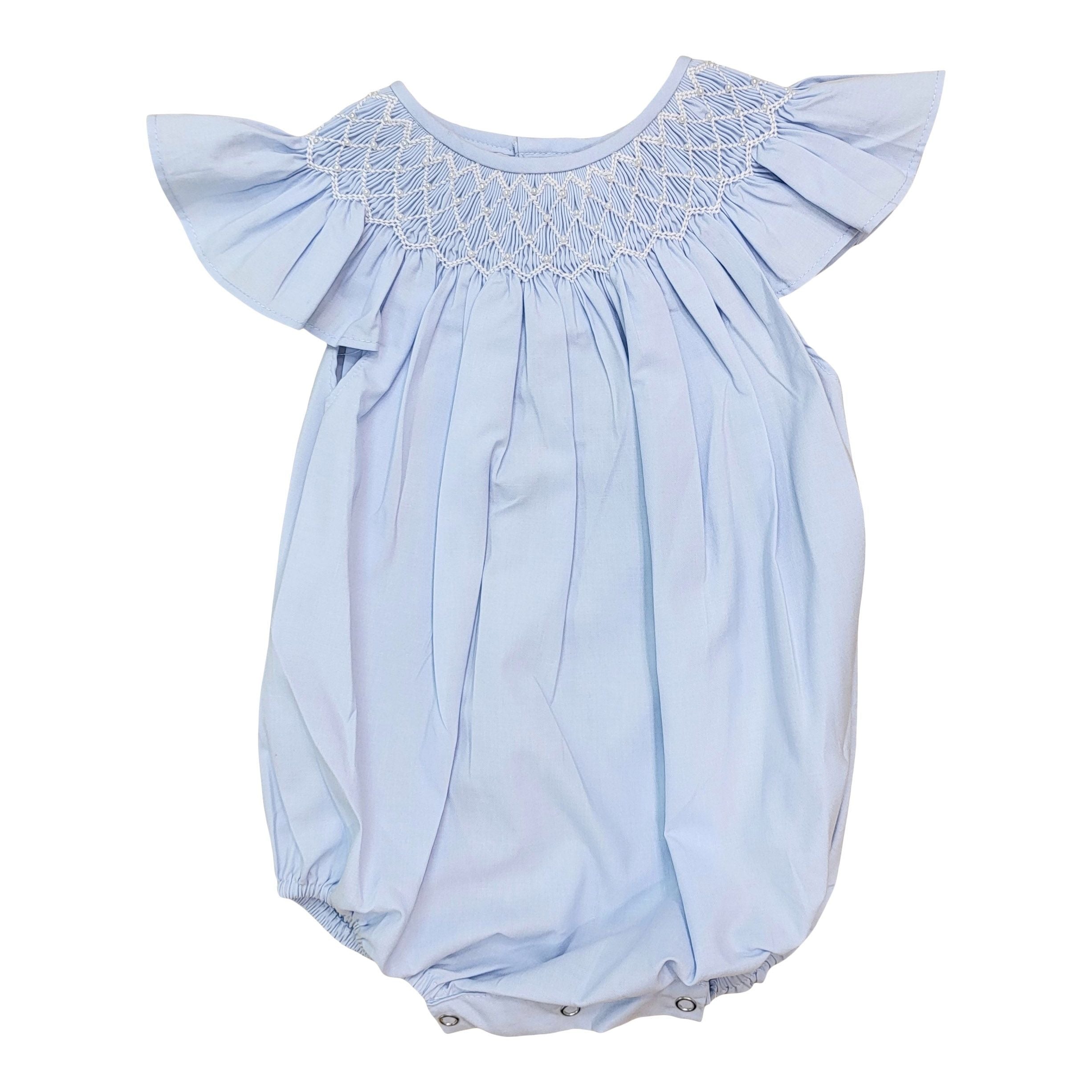 Sweet Dreams Catherine Pearl Smocked Blue Bubble MT26B 5202