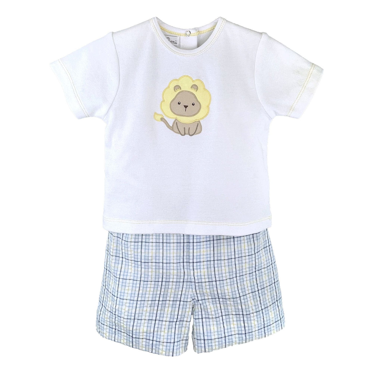 Petit Ami Lion Appl Short Set 3652 5202