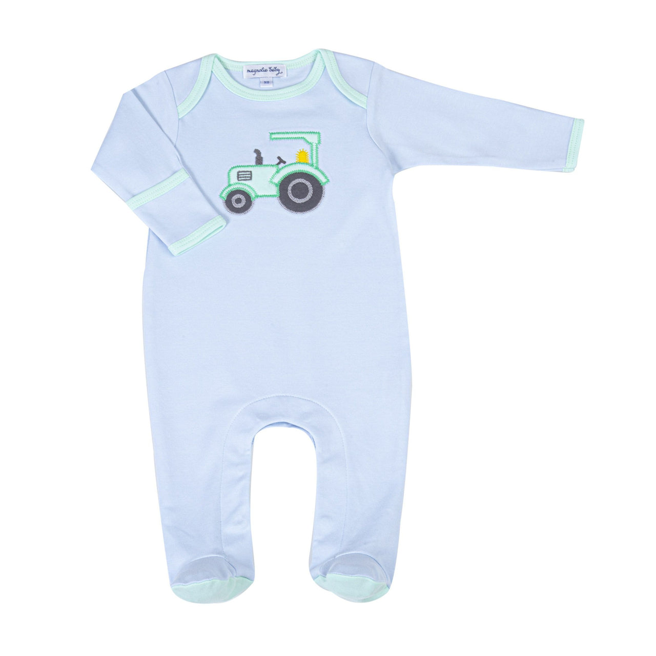 Magnolia Baby Tractor Time Applique Lap Footie 4377-475 5107