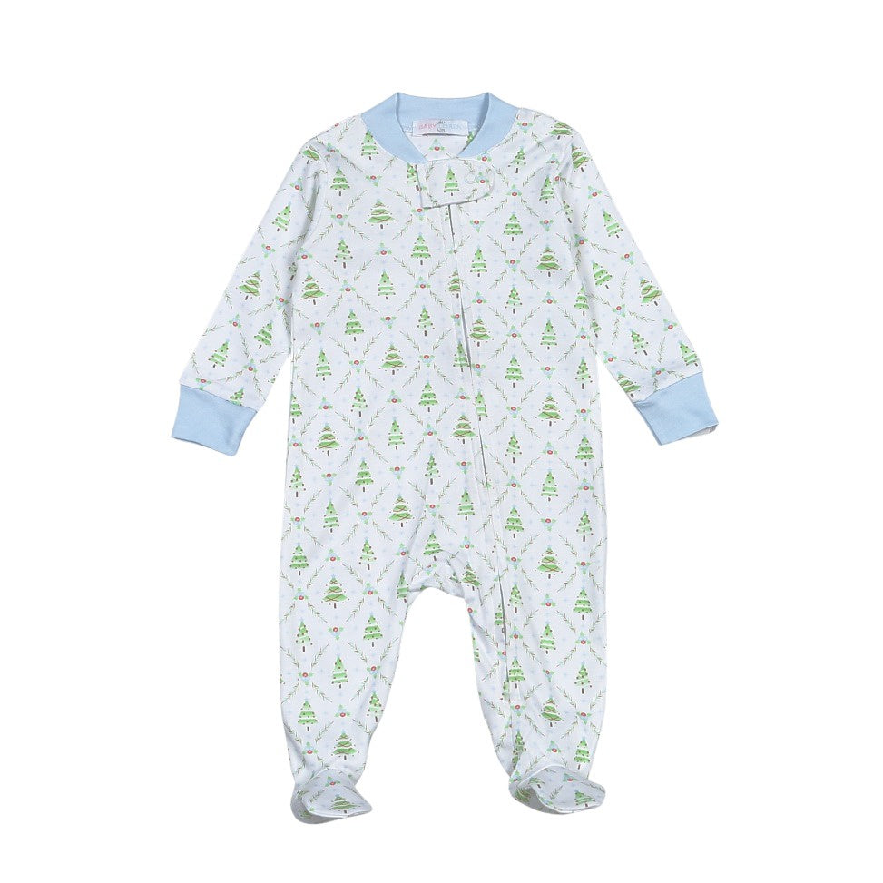 Baby Loren Holly Night Pima Zipper Footie HOL-014 5208