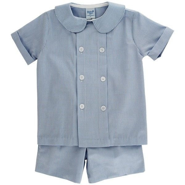 Bailey Boys Blue Microcheck Dressy Short Set 25209-DSS 5112