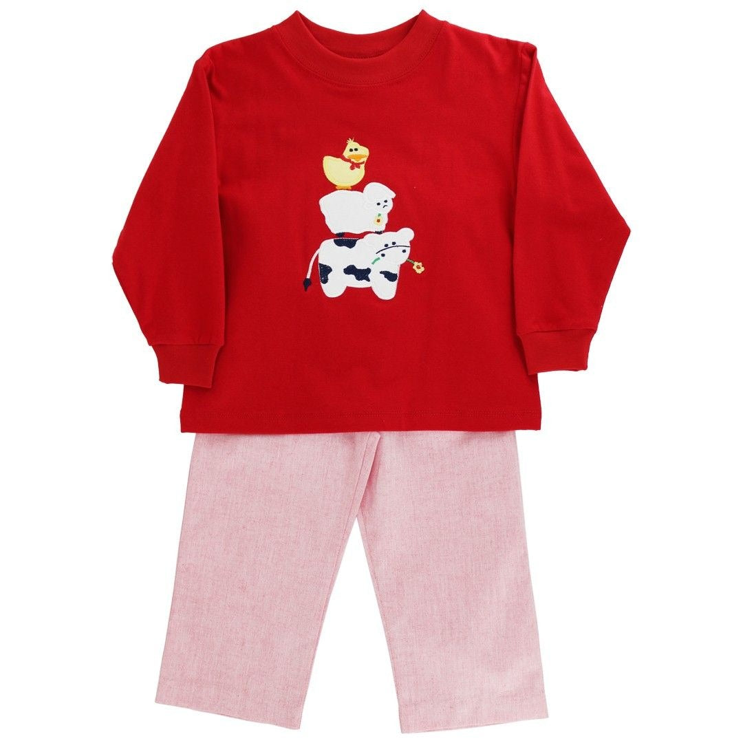 Bailey Boys Barnyard Buddies Boys Pant Set 25511-PTSB 5206