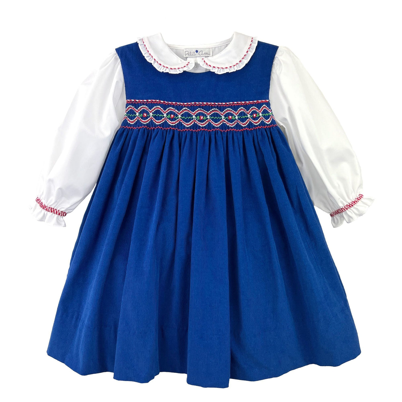 Petit Ami Royal Cord Jumper W/Smocking 3385 5109