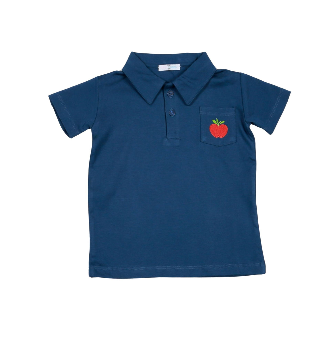 Baby Loren Back To School Pima T-Shirt Apple Applique SCL-210 5206