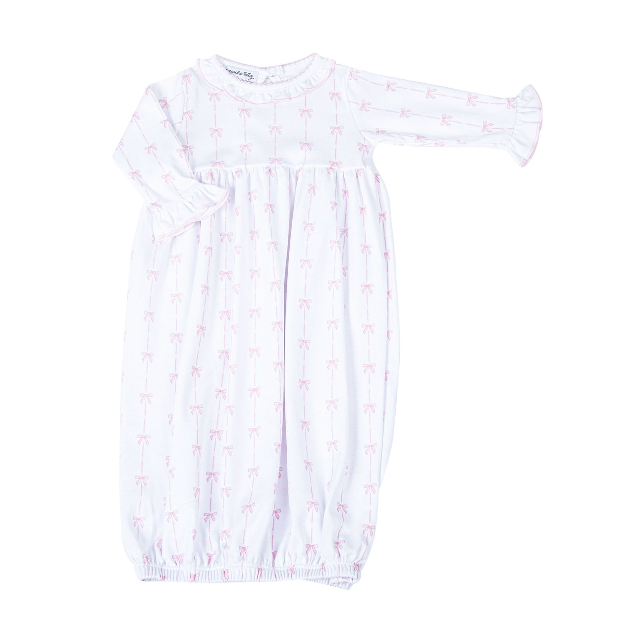 Magnolia Baby Amelia's  Classics Ruffle Gathered Gown Pink  2060-345P 5205