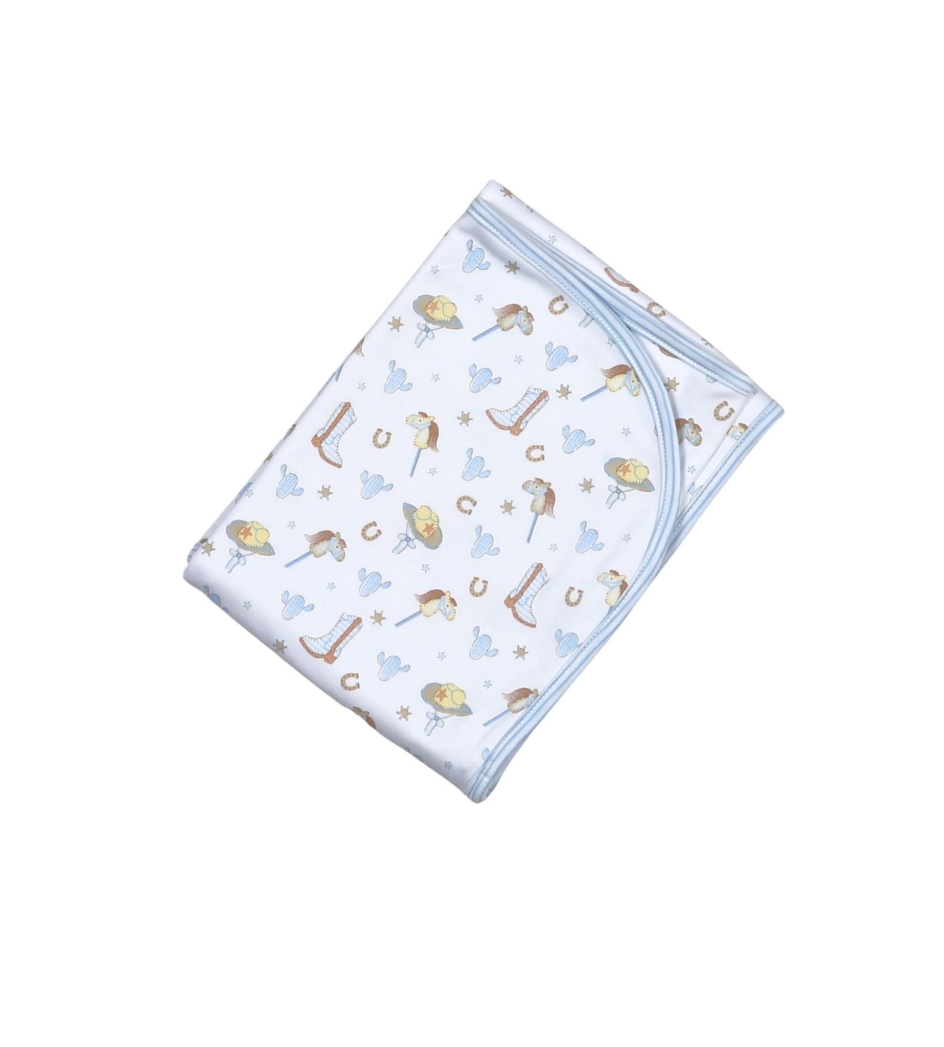 Baby Loren Howdy Baby Pima Receiving Blanket 5207