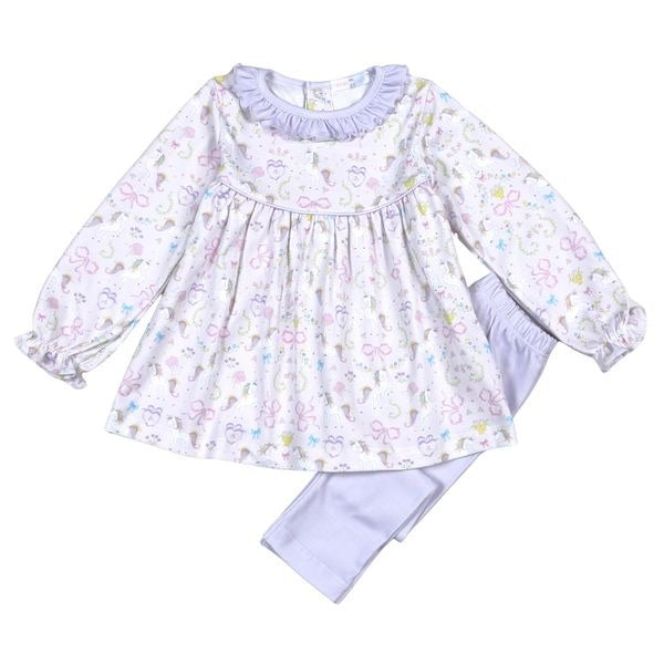 Baby Loren Unicorns Pima Pants Set UCR-120 5207