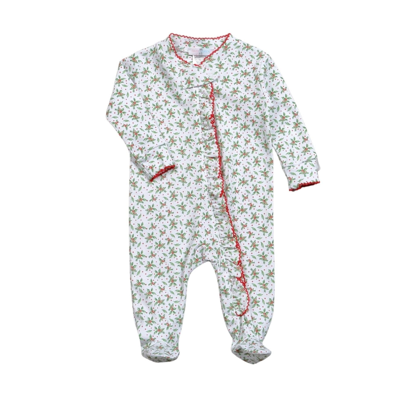 Baby Loren Christmas Garlands Pima Zipper Footie CRG-299 5108