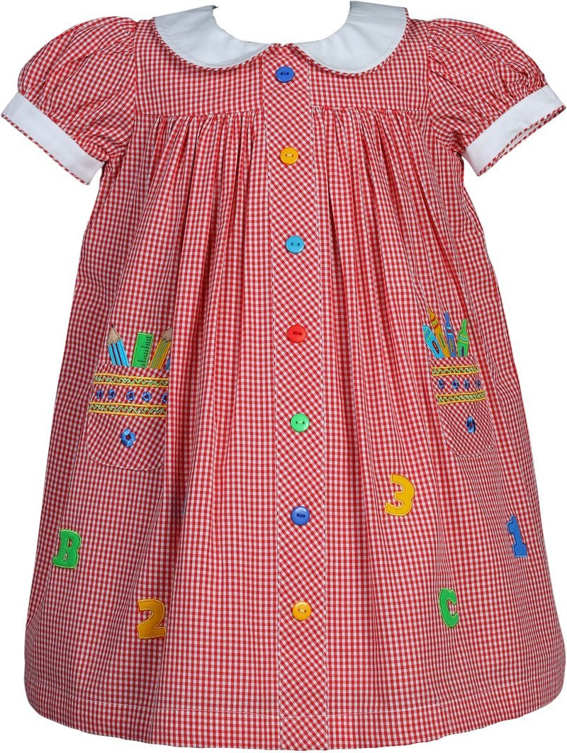 Cotton Kids Gingham ABC Dress CK 5113 5207