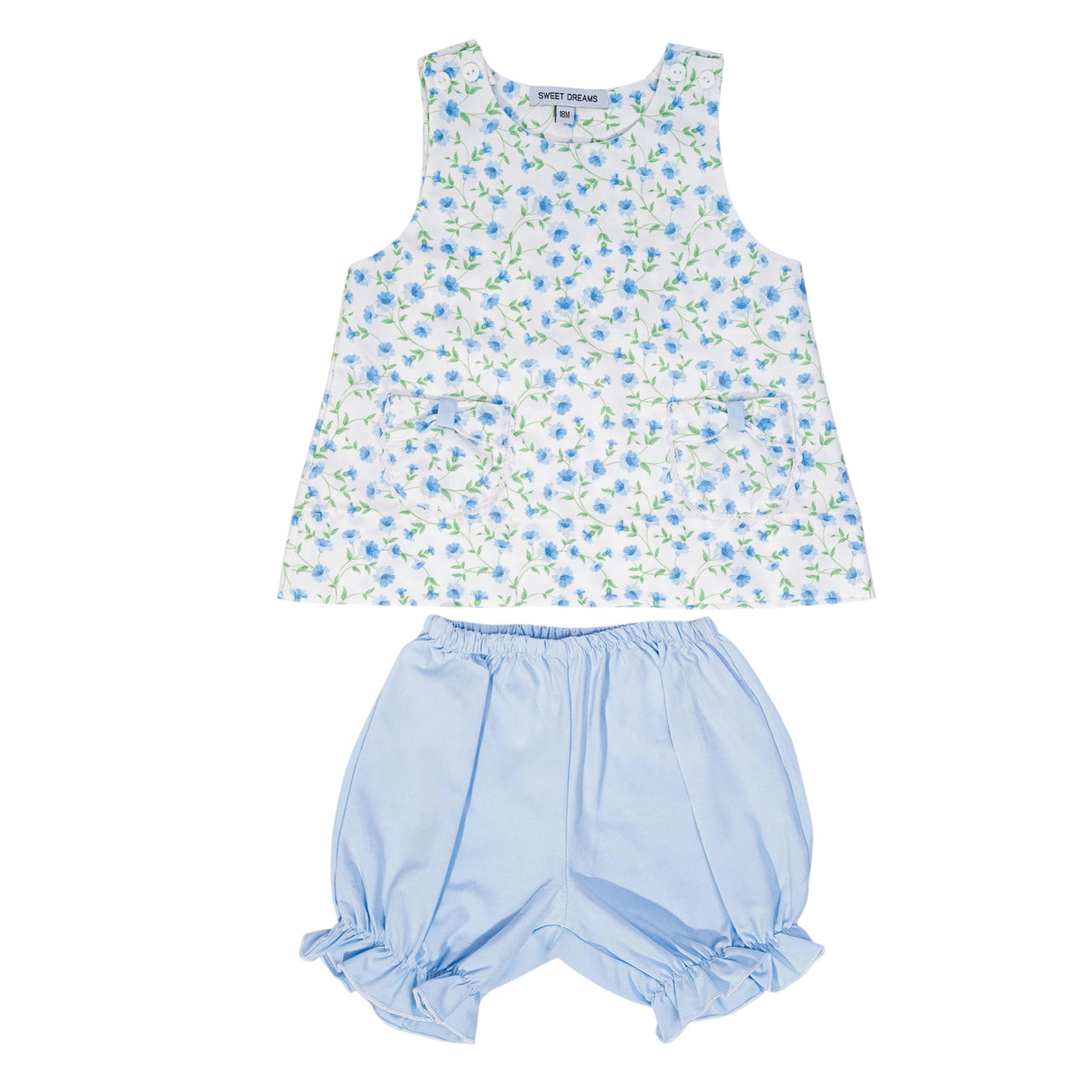 Sweet Dreams Glory Blue Floral Print Bloomer Set TT1259 5203