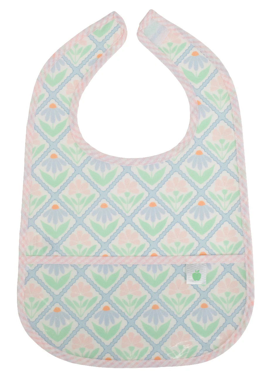 Apple of My Isla Laminated Bibs