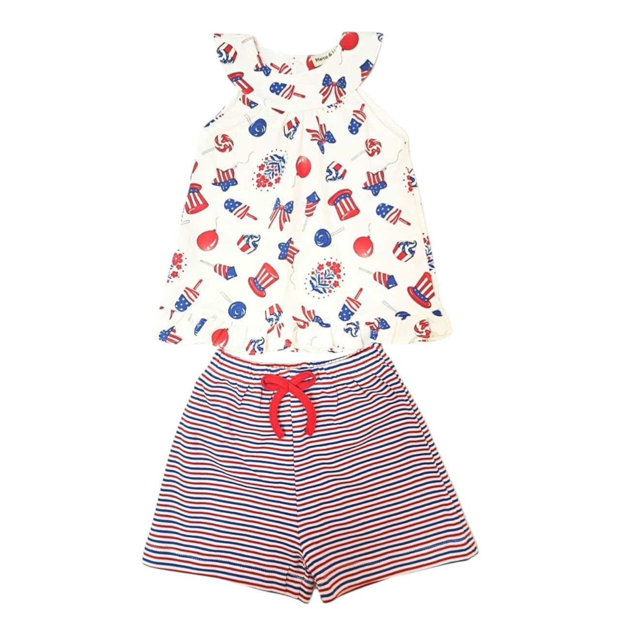 Marco & Lizzy Patriotic Collection Girl's Short Set IF-0047S1 5302