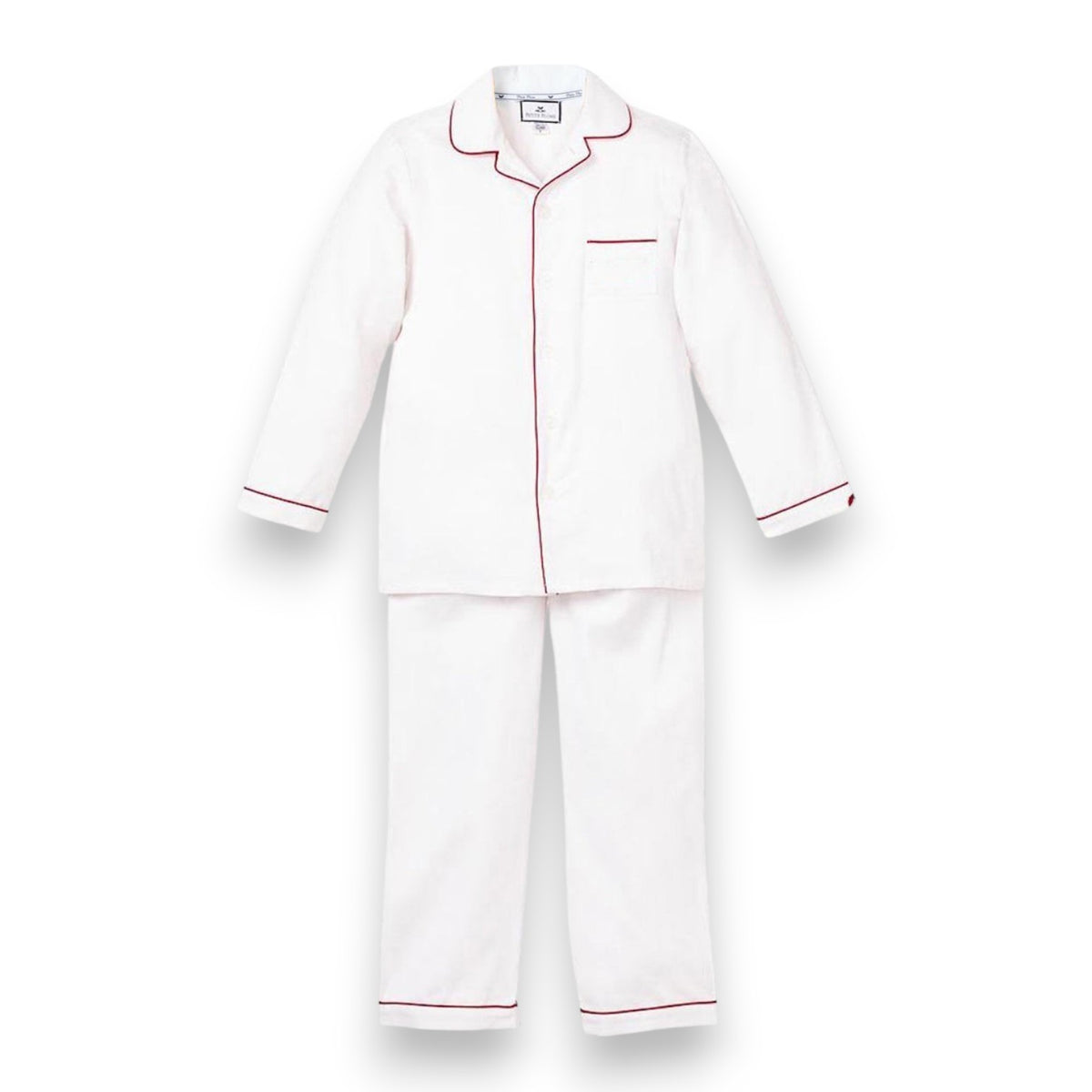 Petite Plume White Pajama Set W/Red Piping WPJWR 5309