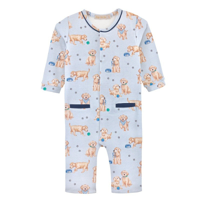 Baby Club Puppy Adventures Boy Printed Playsuit W/Piping PLA06283 5208